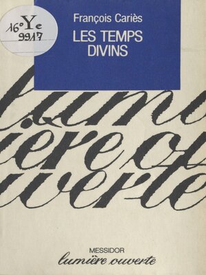 cover image of Les Temps divins